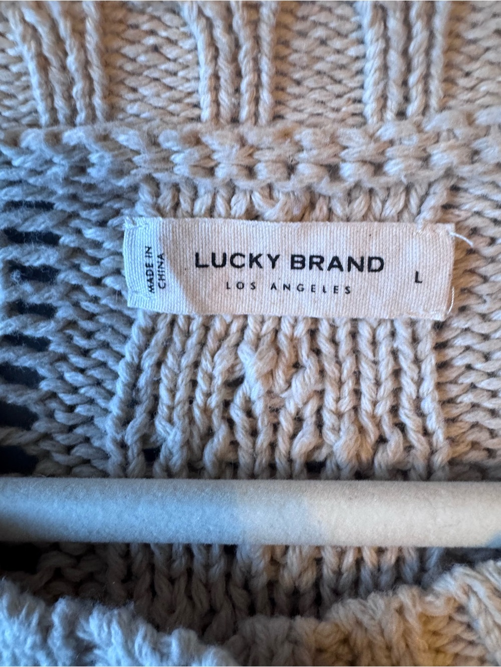 Lucky Brand Women's Cream Embroidered Button-Front Sweater - Picture 2 of 8